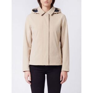 K-Way Women K-Way Bleizou Hooded Waterproof Nylon Jacket With Contrast Logo